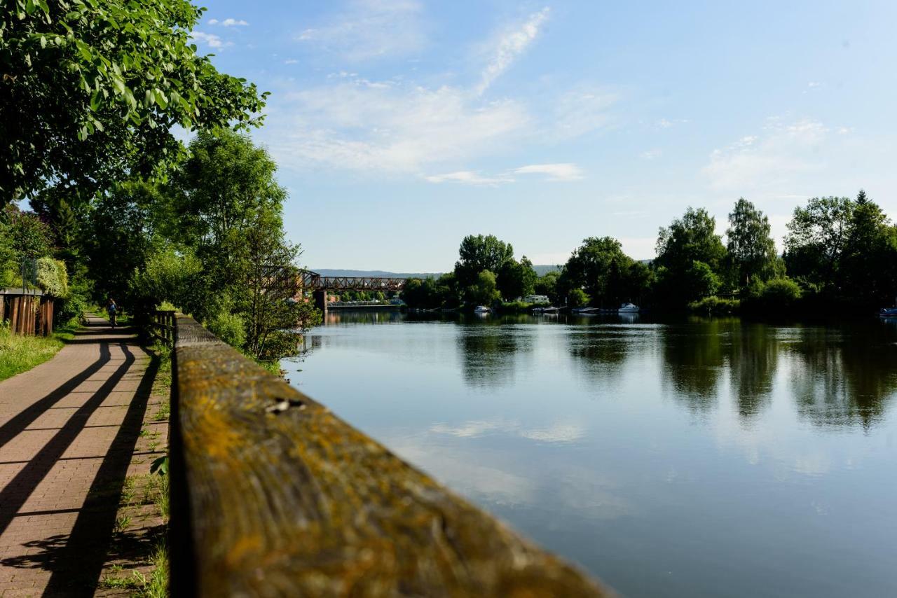 Weserwohnung - Bootshaus Urlaub am Wasser Hamelin Exterior foto