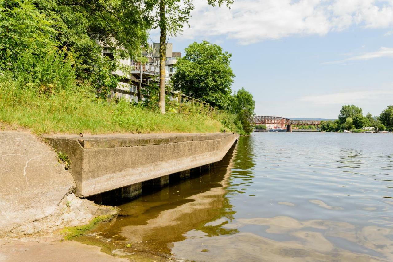 Weserwohnung - Bootshaus Urlaub am Wasser Hamelin Exterior foto